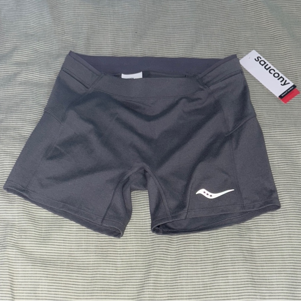 Saucony Women's Dark Gray Athletic Shorts